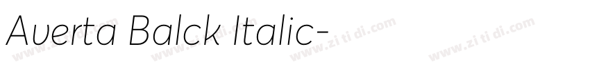Averta Balck Italic字体转换